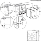 AEG 3000 Series BEX535A61B Air Fry Electric Single Built in Oven with Retractable Dials in Black
