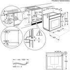 AEG 5000 Series GA5PB501AB Surround Cook with Steam Bake Electric Single Built In Oven with Retractable Dials Black