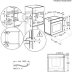 AEG 5000 Series GA5PB501AB Surround Cook with Steam Bake Electric Single Built In Oven with Retractable Dials Black