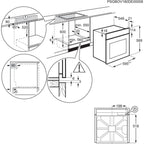 AEG 6000 Series BEB335061B Surround Cook Electric Single Built in Oven with Retractable Dials in Black