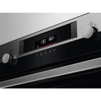 AEG 6000 Series BPE556060M Steam Bake Electric Single Built in Oven with Retractable Dials in Steinless Steel