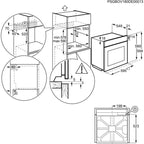 AEG 6000 Series BPS355061M Steam Bake Electric Single Built in Oven with Retractable Dials in Stainless Steel