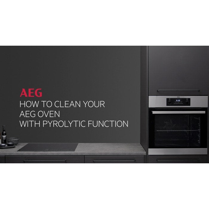AEG 6000 Series BPS555060W Steam Bake Electric Single Built In Oven with Retractable Dials in White