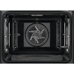 AEG 6000 Series BPS555060W Steam Bake Electric Single Built In Oven with Retractable Dials in White