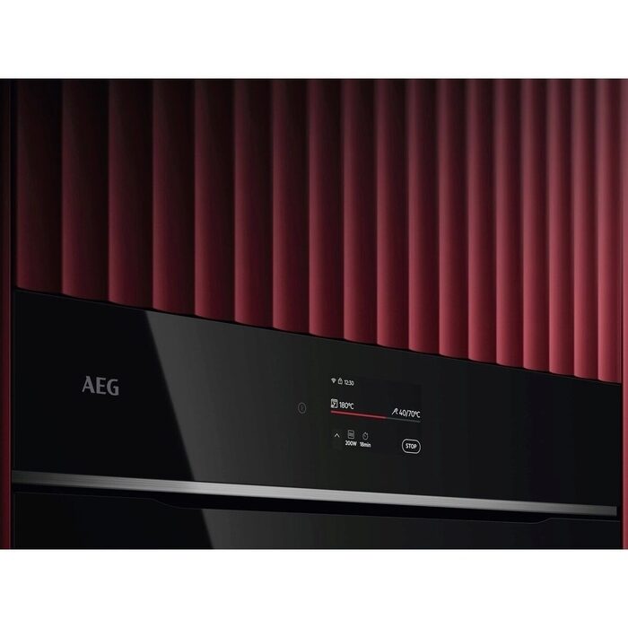 AEG 8000 Series MealAssist TK8NK721B Compact Built in Microwave Combination Oven Black