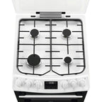 AEG CGX1130ACW 55cm Freestanding Gas Cooker With Double Ovens in White