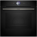 Bosch HSG7364B1B 60 cm Series 8 Hydrolytic Electric Single Oven With Steam and Air Fry Function in Black