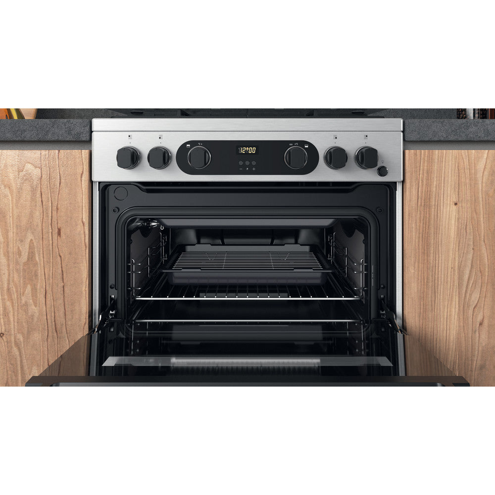 Hotpoint Cannon CD67G0CCX UK Gas Freestanding 60cm Double Cooker Inox