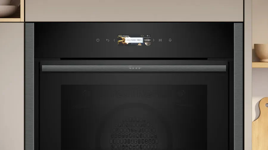 Neff B54CR31G0B N70 Slide and Hide Built-In Electric Single Oven Graphite Grey