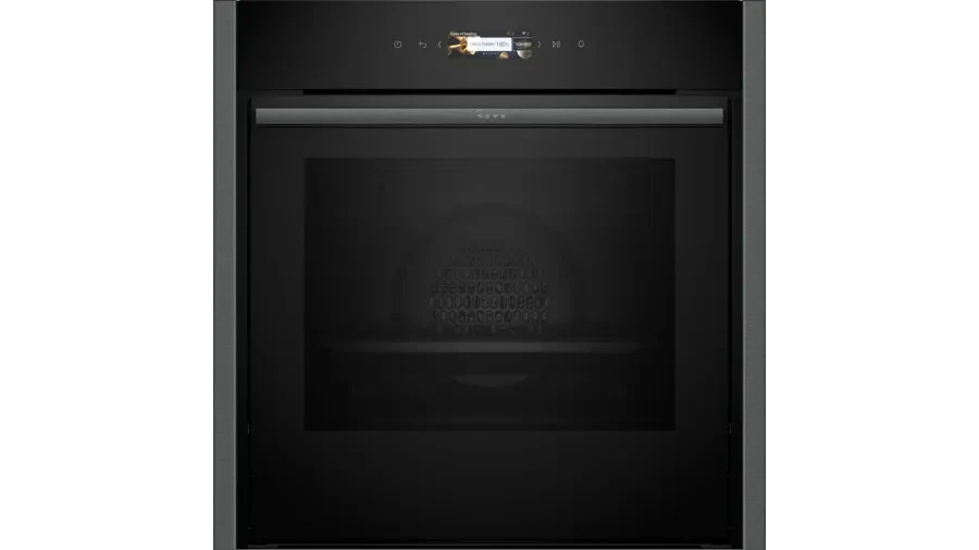 Neff B54CR71G0B N70 Slide and Hide Built-In Electric Single Oven Graphite Grey