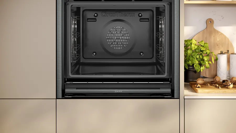 Neff B64VS71G0B N90 Slide and Hide Built-In Electric Single Oven Graphite