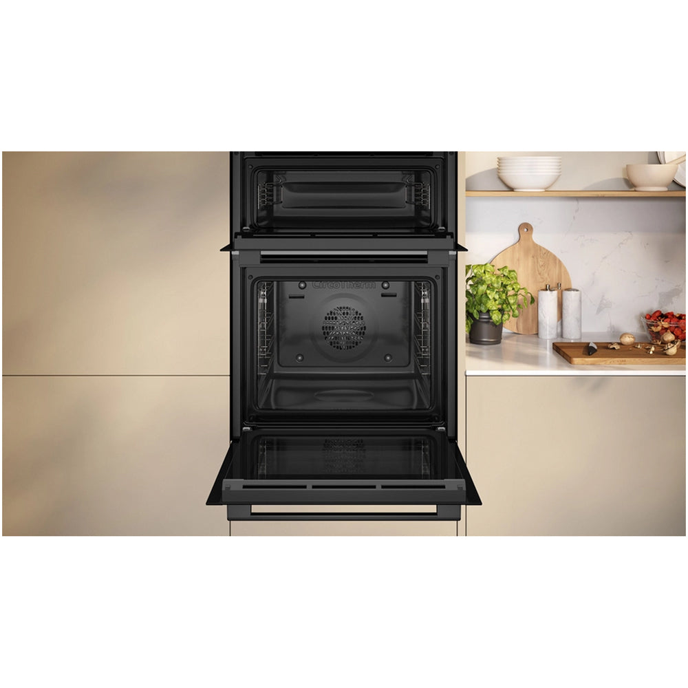 Neff U1ACE2AG3B N50 60cm Built In Electric Double Oven Graphite Grey