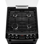 Zanussi ZCG43250BA Gas Cooker with Double Oven Black