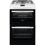 Zanussi ZCG43250WA Gas Cooker with Double Oven White