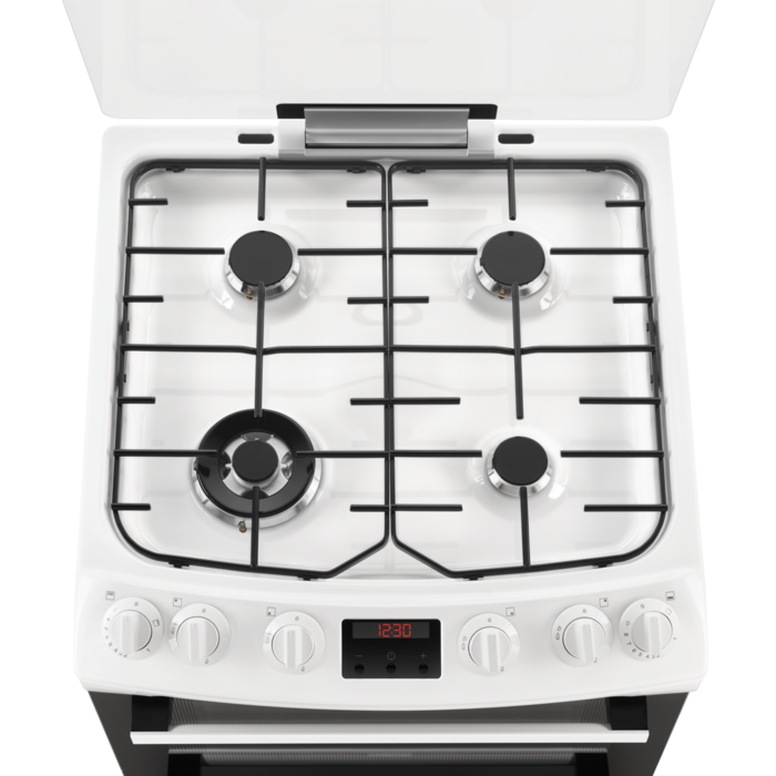 Zanussi ZCG43250WA Gas Cooker with Double Oven White
