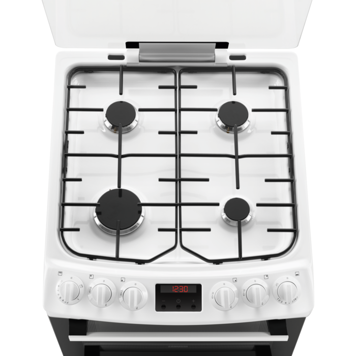 Zanussi ZCG43250WA Gas Cooker with Double Oven White
