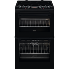 Zanussi ZCV46250BA Ceramic Electric Cooker with Double Oven Black
