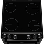 Zanussi ZCV66050BA Ceramic Electric Cooker with Double Oven Black