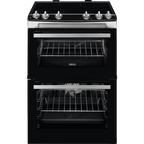 Zanussi ZCV66050XA Ceramic Electric Cooker with Double Oven Stainless Steel