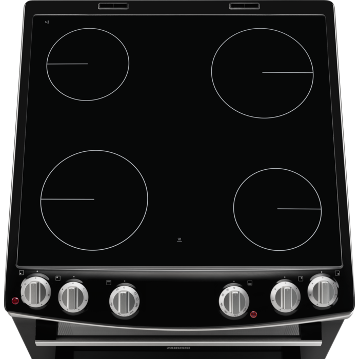 Zanussi ZCV66050XA Ceramic Electric Cooker with Double Oven Stainless Steel