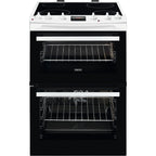 Zanussi ZCV66250WA Ceramic Electric Cooker with Double Oven White